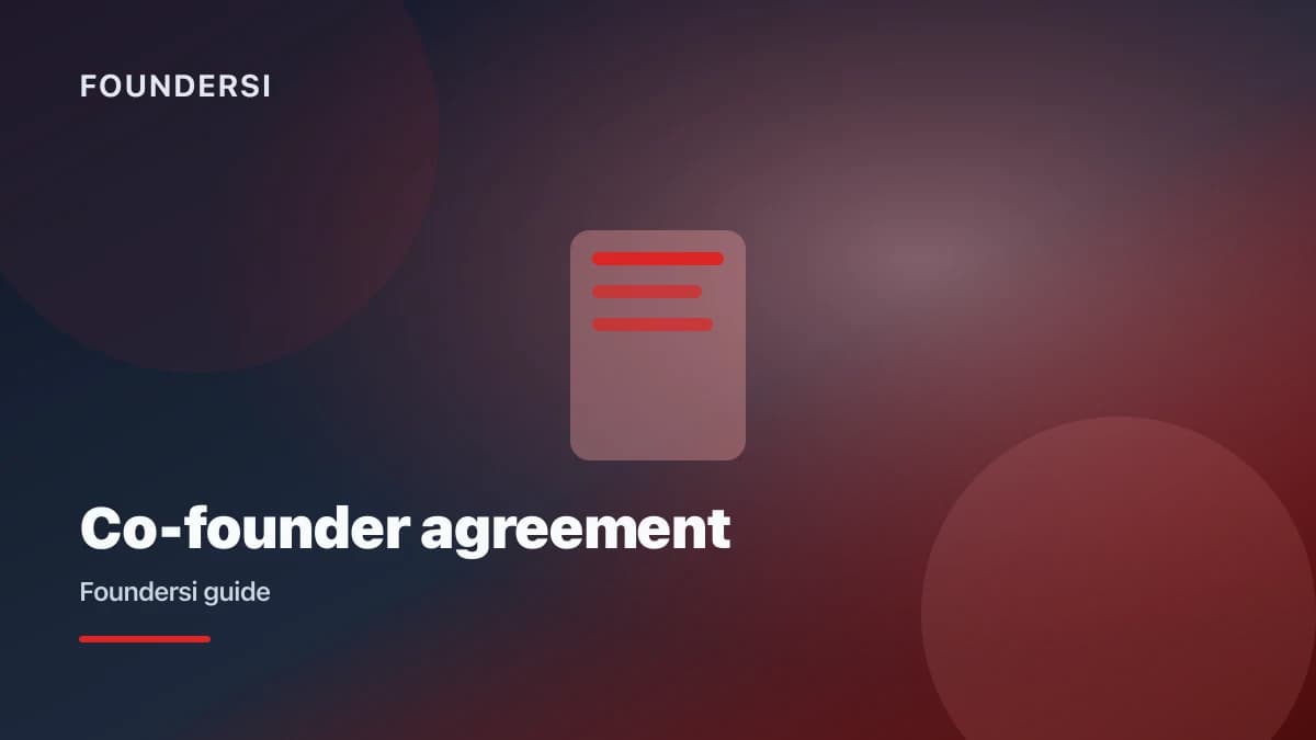 Co-founder agreement, what to include before you start building